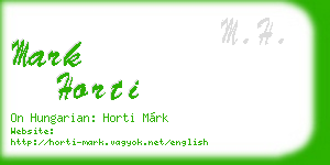 mark horti business card